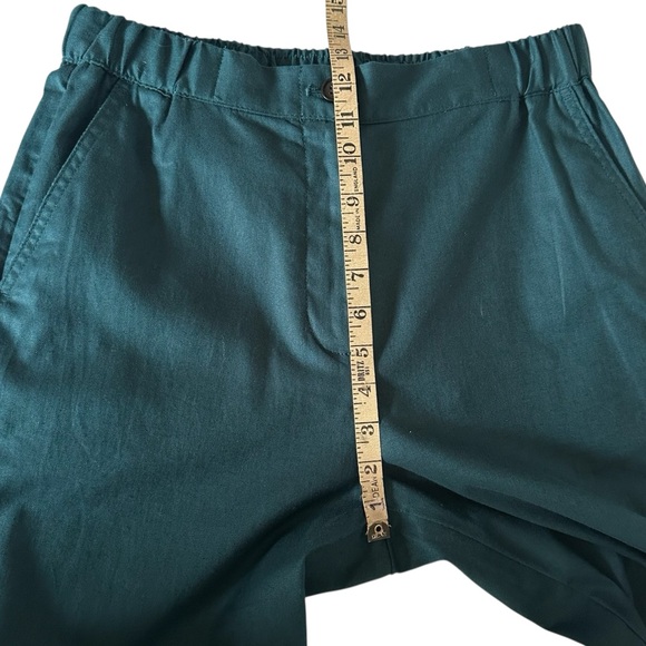 Banana Republic Factory Linen Blend Dark Teal Tapered Trousers Size Small - Picture 10 of 12